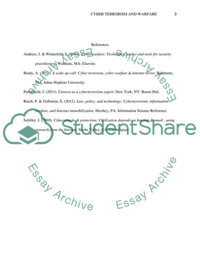 Cyber Terrorism and Warfare