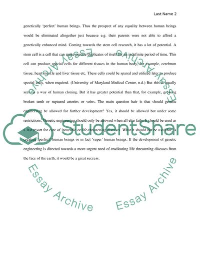 Genetic experimentation and development