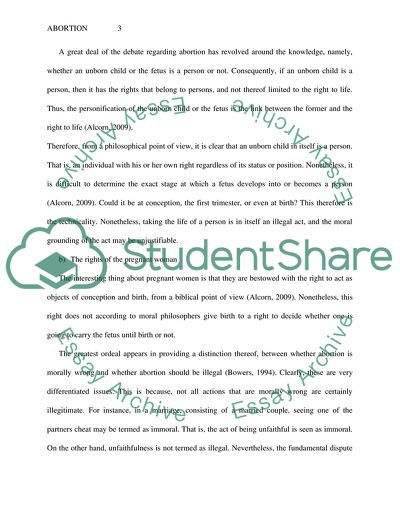 Abortion: a Discussion of Both Sides of the Issue