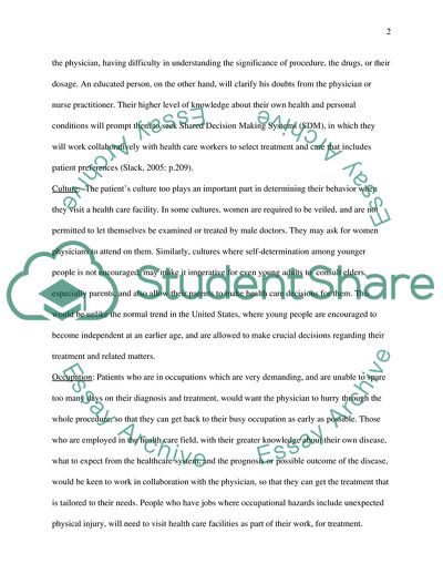 Patients Impact on Decision Making