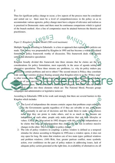 Public Policy Formation and Analysis