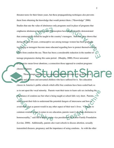 Why Condoms Should Be Available At High Schools