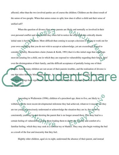 The Effects of Parental Conflict on Childrens Development