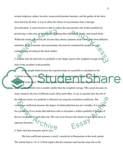 Components of a Stocks Realized Return