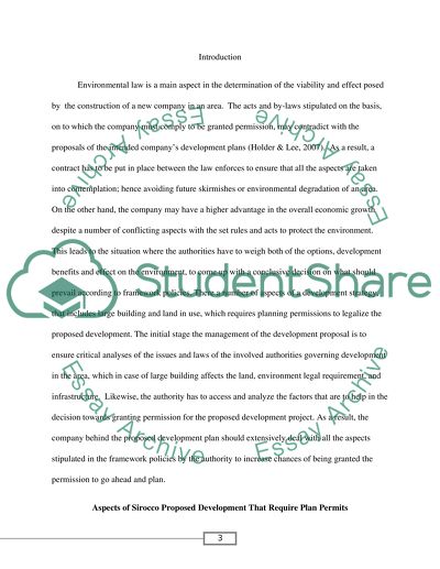 Application of Law to Development and Related Environmental Issues