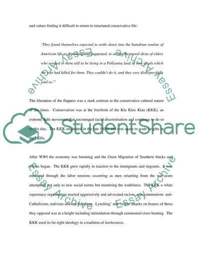 Were the 1920s a period of cultural as well as political conservatism