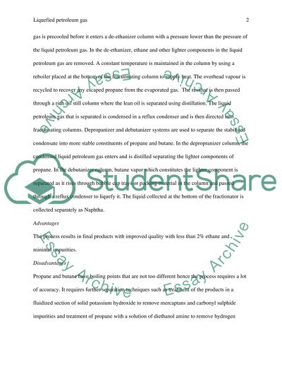 Recommendation of process routes for the sepration of LPG
