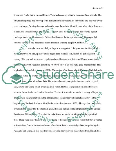 Art Of Edo And Its Cultural Perspective