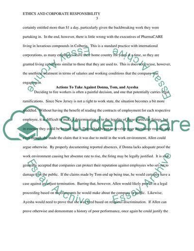 Ethics and Corporate Responsibility in the Workplace and the World