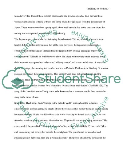 Brutality on women by the Japanese police