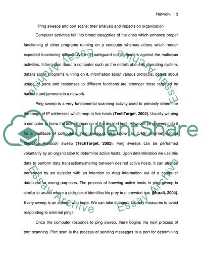 Computer Activities: Ping Sweeps and Port Scans