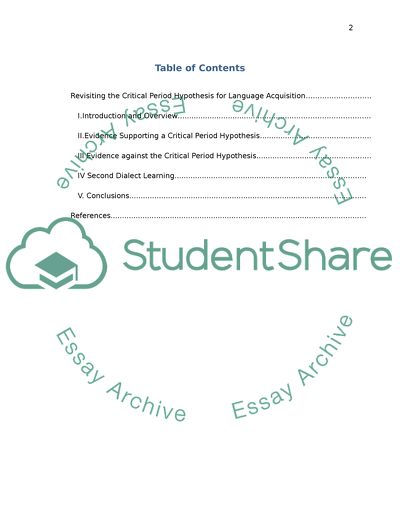 The Role of Critical Period in Second Dialect Acquisition