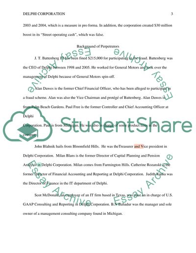 Delphi Corporation: Financial Fraud