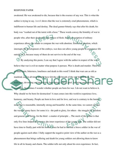 The Death of the Ball Turret Gunner by Randall Jarrell