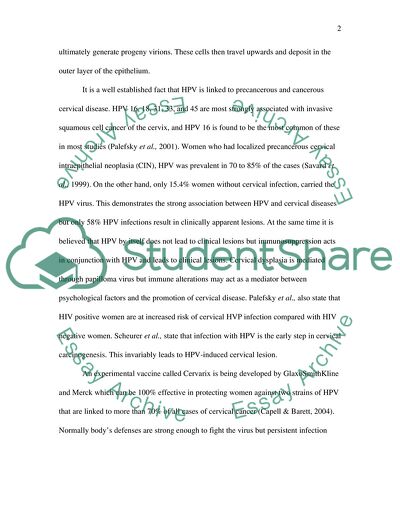 Human Papilloma Virus among African-American Population