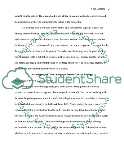 Person-Centred Therapy Offers the Therapist All That He/She Will Need to Treat Clients the Person-Centred Therapy