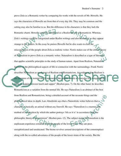 Frank Norriss Zola as a Romantic Writer