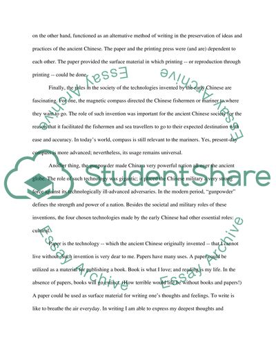 Ancient Chinese Contributions