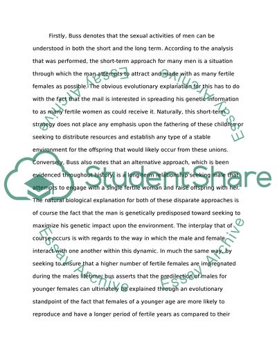 Why does Buss think men and women sometimes pursue casual sex