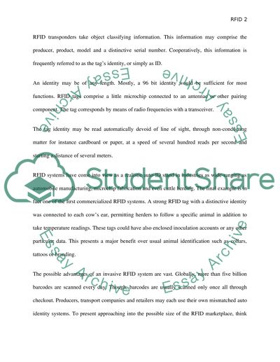 Radio Frequency Identification Systems