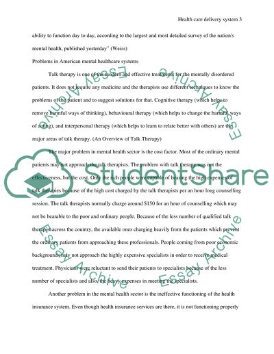 Problems in the Health Care Delivery System