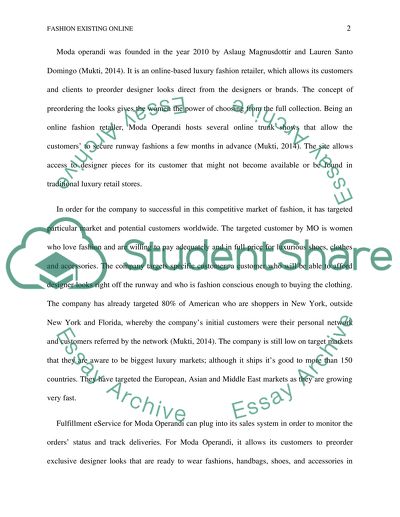 Fashion Existing Online