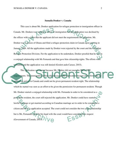 Sumaila Donkor v. Canada