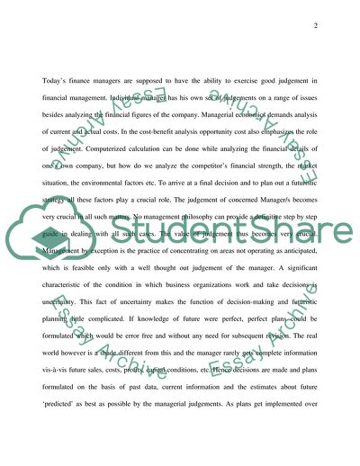 Financial Management and Budgeting