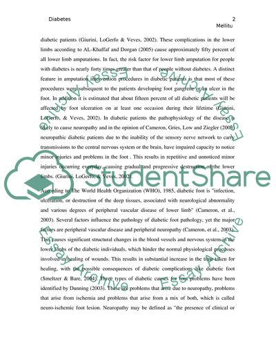 The Lived Experience of Type II Diabetic Patients with Foot Ulcers - A Descriptive Phenomenological Approach