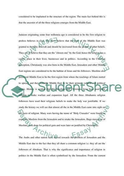 Feedback on the Significance of Jerusalem