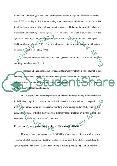 Ending the Tobacco Problem among Adolescents