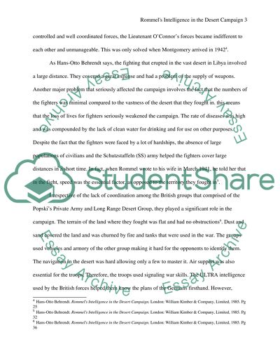 Book Critiques: Rommels Intelligence in the Desert Campaign by Hans-Otto Behrendt