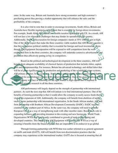 Memo to Paul Taylor: American Equipment Incorporated