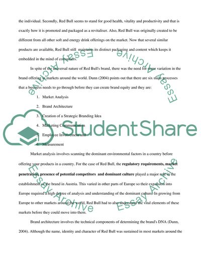 Report on the Case Study of the Red Bull Brand