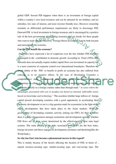 Foreign Direct Investment