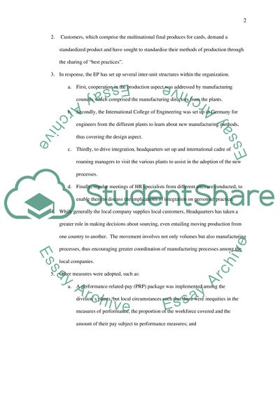 Engineering Products Case Study