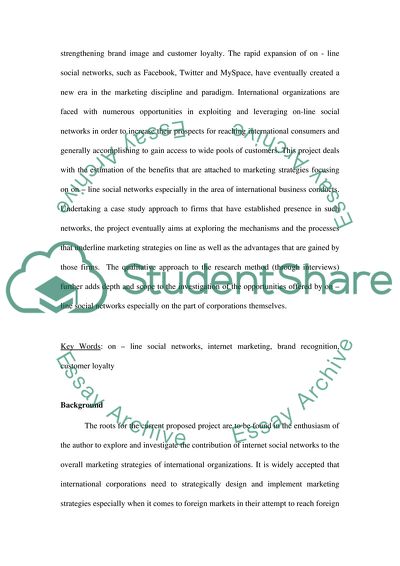 Social Networks Contribution to Organizational International Marketing Strategies