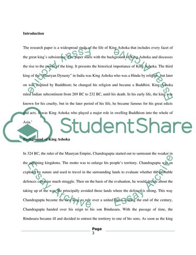 The Life History of King Ashoka