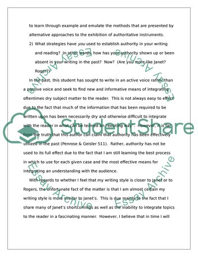 Distribution of Authority in the Learning Environments and Strategies to Establish Authority