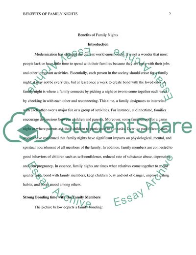 Benefits of Family Nights and Strong Bonding