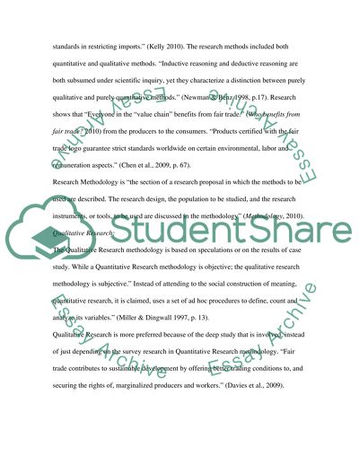 Fair Trade Products as a Mean of Increasing Consumer Confidence in the Contract Catering Sector