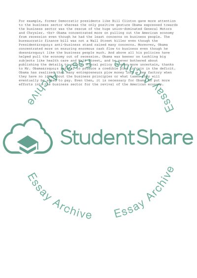 Barack Obama and Business