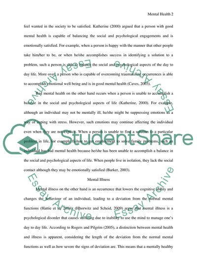 What is Mental Health