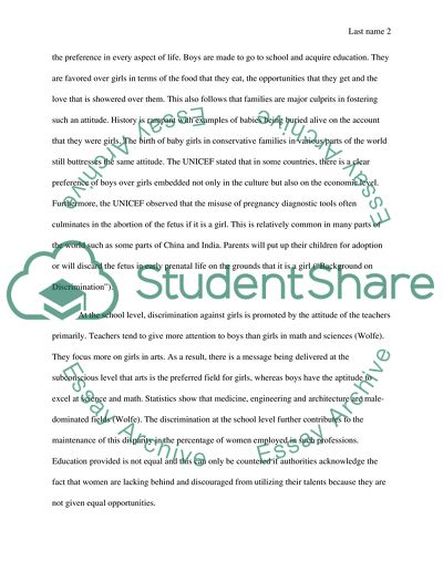 Discrimination against Women