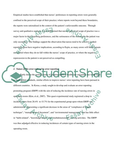Errors of Encountered in Health Services in General