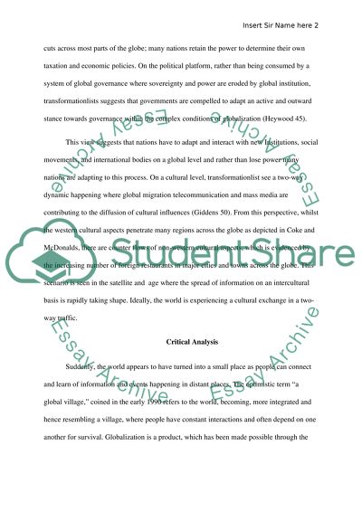 Making Globalization to Bring Prosperity