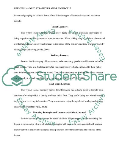 Lesson Planning: Strategies and Resources Part 2