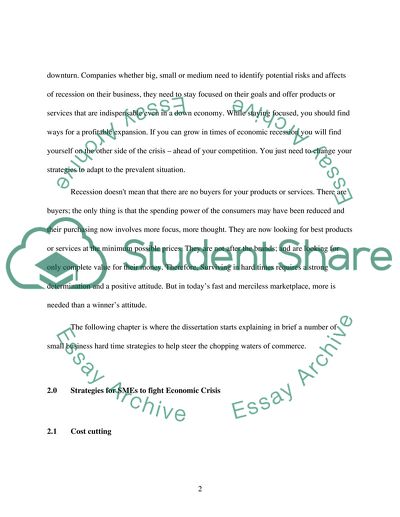 The Marketing Strategy of the Small and Medium Enterprise