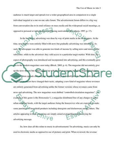 The Use of Music in Ads