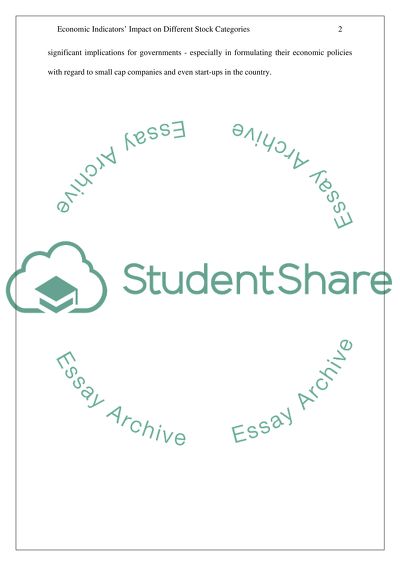 Economic Indicators Impact on Different Stock Categories